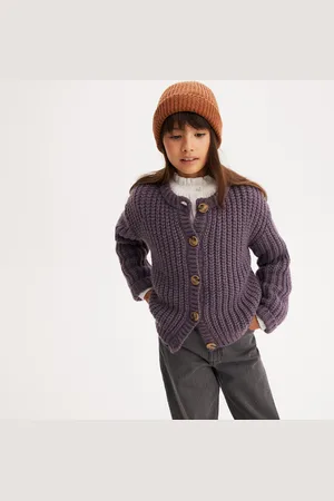 La Redoute Cardigan Girocollo, Bottoni, In Grossa Maglia Bambina Taglie 3 anni - 94 cm