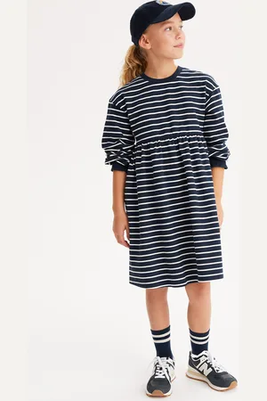 La Redoute Abito Maniche Lunghe A Righe In Felpa Bambina Taglie 3 anni - 94 cm