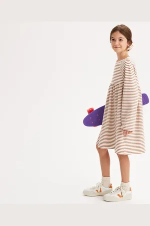 La Redoute Abito A Righe Con Maniche Lunghe Bambina Taglie 3 anni - 94 cm
