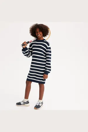 La Redoute Abito Dritto A Righe Maniche Lunghe In Maglia Bambina Taglie 3 anni - 94 cm