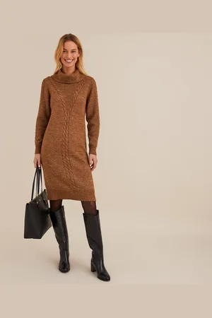 ANNE WEYBURN Abito-pull, Lunghezza Midi, Maniche Lunghe Donna Taglie 38/40 (IT) - 34/36 (FR)