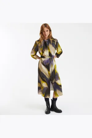 La Redoute Abito Dritto Stampa Tie And Dye, Lungo Donna Taglie 40 (IT) - 36 (FR)