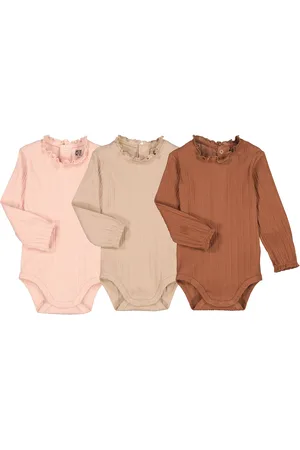 La Redoute Confezione Da 3 Body Maniche Lunghe, Collo Froufrou Taglie 1 mese - 54 cm