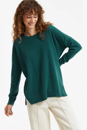 La Redoute Maglione Cachemire Girocollo Fine Maglia Volume Ampio Donna Taglie S