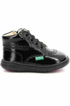 Kickers Stivaletti In Pelle Con Lacci Kickbillista Bambina Taglie 27