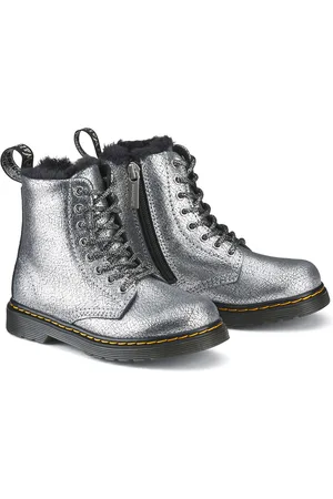 Dr. Martens Stivali Imbottiti 1460 In Pelle Foil Bambina Taglie 28