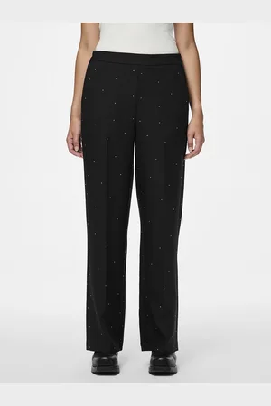Pieces® Pantaloni Larghi, Vita Alta Con Strass Donna Taglie XS