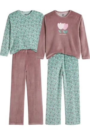 La Redoute Confezione Da 2 Pigiami In Velluto, Stampa A Fiori Bambina Taglie 3 anni - 94 cm