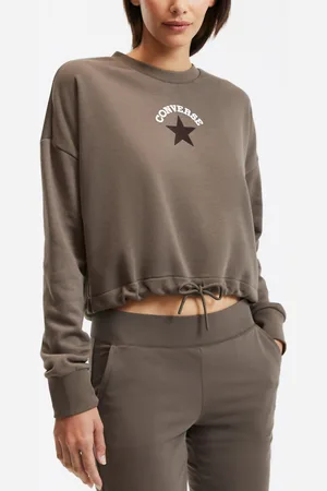 Converse Felpa Cropped Chuck Crew Donna Taglie M