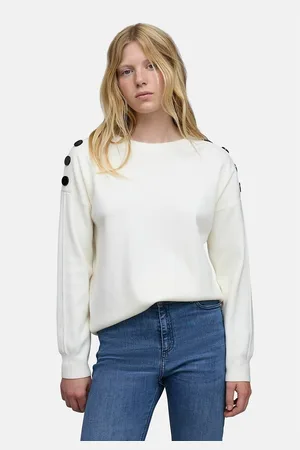 IKKS Maglione Maniche Lunghe Girocollo Bottoni Sulle Spalle