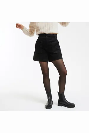La Redoute Shorts Paperbag In Velluto A Coste, Vita Alta Donna Taglie 48 (IT) - 44 (FR)