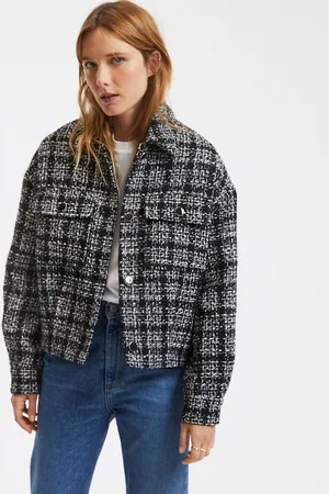La Redoute Giacca Corta, Quadri, Taglio Aderente Donna Taglie XS