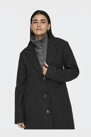 JDY Cappotto Media Lunghezza, Collo Con Revers Donna Taglie S