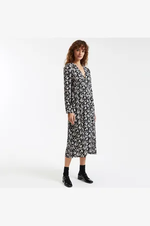 La Redoute Abito Dritto Stampa Grafica, Lunghezza Midi Donna Taglie 38 (IT) - 34 (FR)