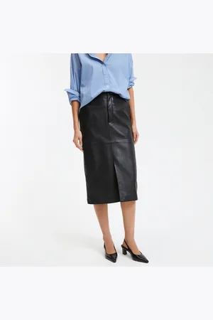 La Redoute Gonna A Tubino In Pelle, Lunghezza Midi Donna Taglie 38 (IT) - 34 (FR)