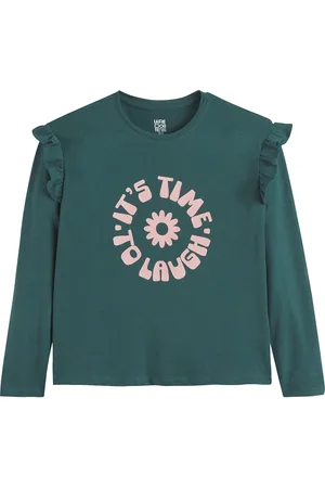 La Redoute T-shirt Maniche Lunghe Con Volant Bambina Taglie 5 anni - 108 cm
