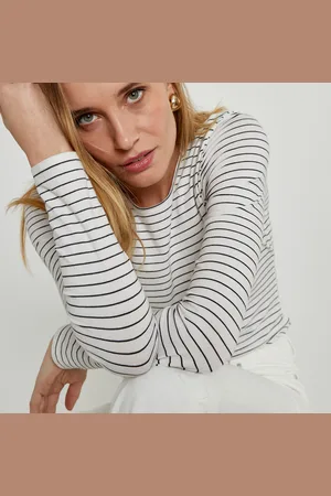 La Redoute T-shirt Alla Marinara Girocollo, Maniche Lunghe Donna Taglie S