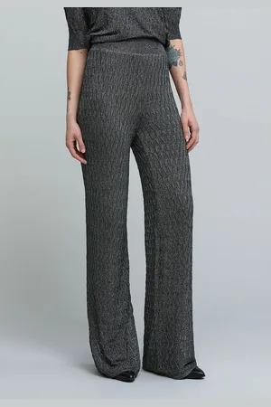 IKKS Pantaloni In Maglia Grafica Finemente Traforata Donna Taglie S