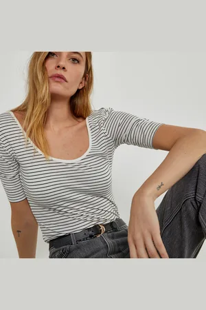 La Redoute T-shirt Ampia Scollatura, A Righe Donna Taglie XS