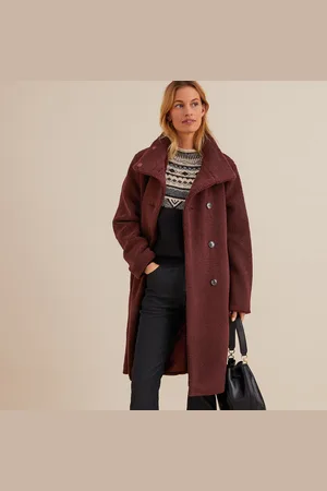 ANNE WEYBURN Cappotto Bouclé, Lunghezza Media, Chiusura Con Bottoni Donna Taglie 44 (IT) - 40 (FR)