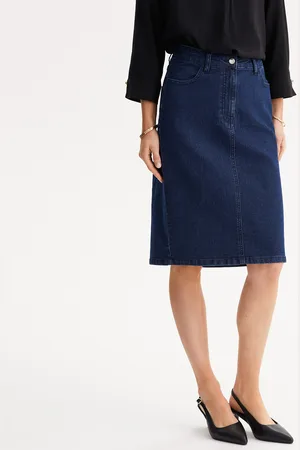 ANNE WEYBURN Gonna Dritta In Denim Elasticizzato, Lunghezza Media Donna Taglie 40 (IT) - 36 (FR)