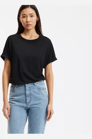 La Redoute T-shirt Girocollo In Lino Donna Taglie XS