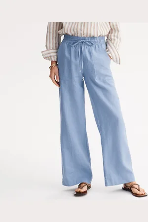 ANNE WEYBURN Pantaloni Larghi In Lino Donna Taglie 44 (IT) - 40 (FR)