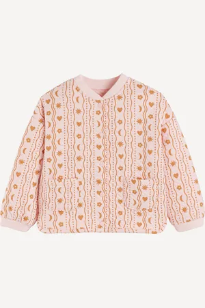 La Redoute Gilet Bottoni A Pressione E Trapuntato, Stampa Tulipani Bambina Taglie 12 mesi - 74 cm