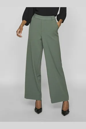 VILA Pantaloni Larghi, Vita Alta Donna Taglie 38 (IT) - 34 (FR)