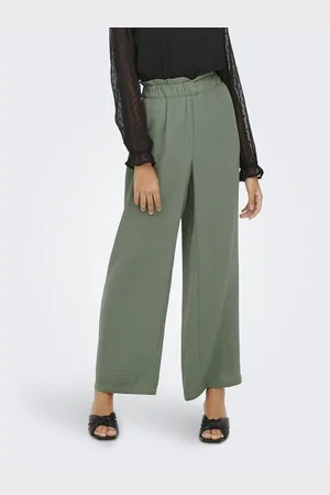 JDY Pantaloni Larghi, Vita Alta Donna Taglie S