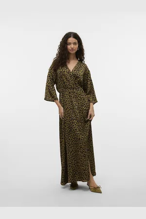 VERO MODA Abito Lungo Fantasia, Scollo A V Donna Taglie XS