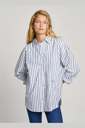Pepe Jeans Camicia A Righe Sottili Donna Taglie M