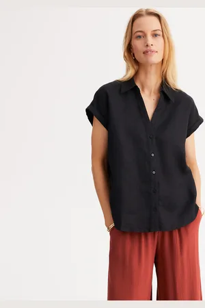 ANNE WEYBURN Camicia In Lino, Maniche Corte Donna Taglie 40 (IT) - 36 (FR)