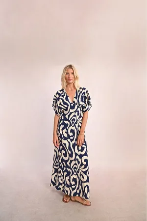 Molly Bracken Abito Lungo Stampato Maniche Corte Donna Taglie S