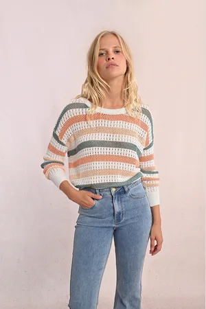 Molly Bracken Maglione Alla Marinara Girocollo Donna Taglie XS