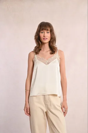 Molly Bracken Top Dettaglio Pizzo Donna Taglie L