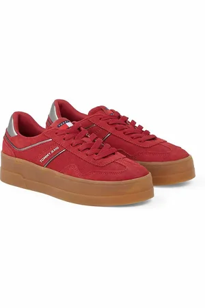Tommy Hilfiger Sneakers In Pelle Scamosciata Con Suola Alta The Greenwich Donna Taglie 41