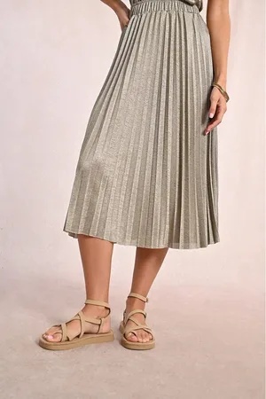 Molly Bracken Gonna Midi A Pieghe Iridescente Donna Taglie S