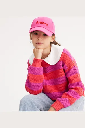 La Redoute Maglione A Righe Con Collo Rotondo In Grossa Maglia Bambina Taglie 18 mesi - 81 cm