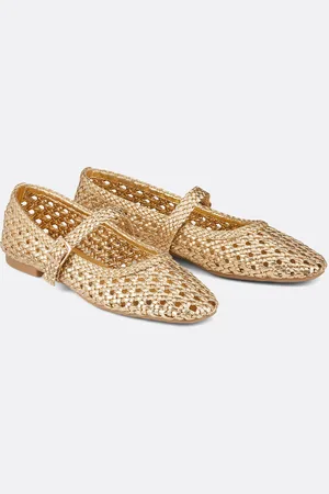 La Redoute Ballerine Mary Jane Intrecciate Metallizzate Donna Taglie 38