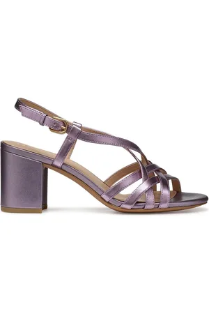 Geox Sandali Con Tacco Virnilisa 65, Pelle Donna Taglie 37