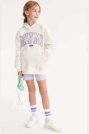 La Redoute Set 2 Pezzi Con Felpa Con Cappuccio E Pantaloncino Ciclista Bambina Taglie 4 anni - 102 cm
