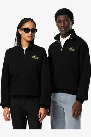Lacoste Felpa Con Scollo A Zip, Loose Fit Taglie M