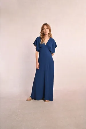 Molly Bracken Abito Lungo Con Maniche Corte E Scollatura Profonda Donna Taglie S