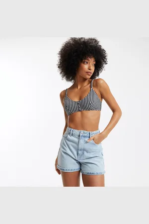 La Redoute Top Del Costume Da Bagno Tipo Brassière Con Stampa Vichy Donna Taglie 40 (IT) - 36 (FR)