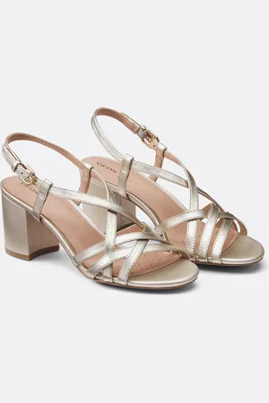 Geox Sandali Con Tacco Virnilisa 65, Pelle Donna Taglie 40