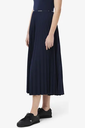Lacoste Gonna Lunga Plissettata Donna Taglie XS