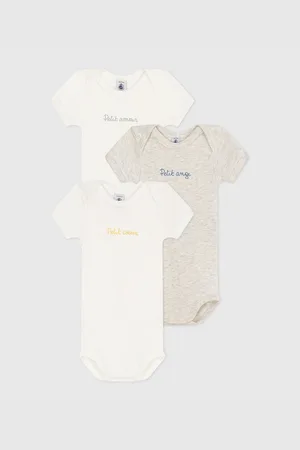 Petit Bateau Confezione Da 3 Body Maniche Corte Taglie 3 mesi - 60 cm