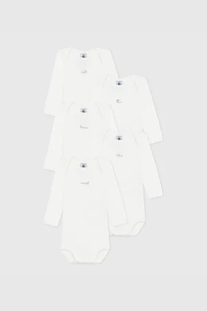 Petit Bateau Confezione Da 5 Body A Maniche Lunghe Taglie 24 mesi - 86 cm