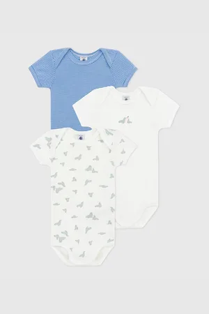 Petit Bateau Confezione Da 3 Body Maniche Corte Taglie 3 mesi - 60 cm